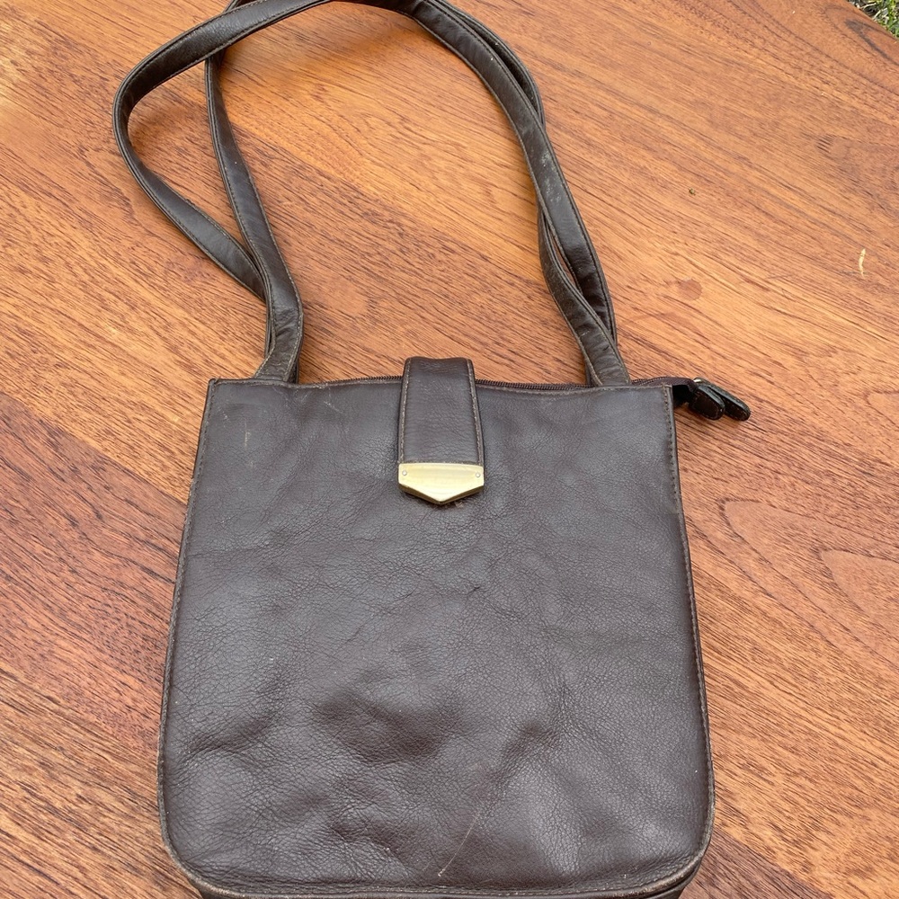 Brown Leather Crossbody Bag